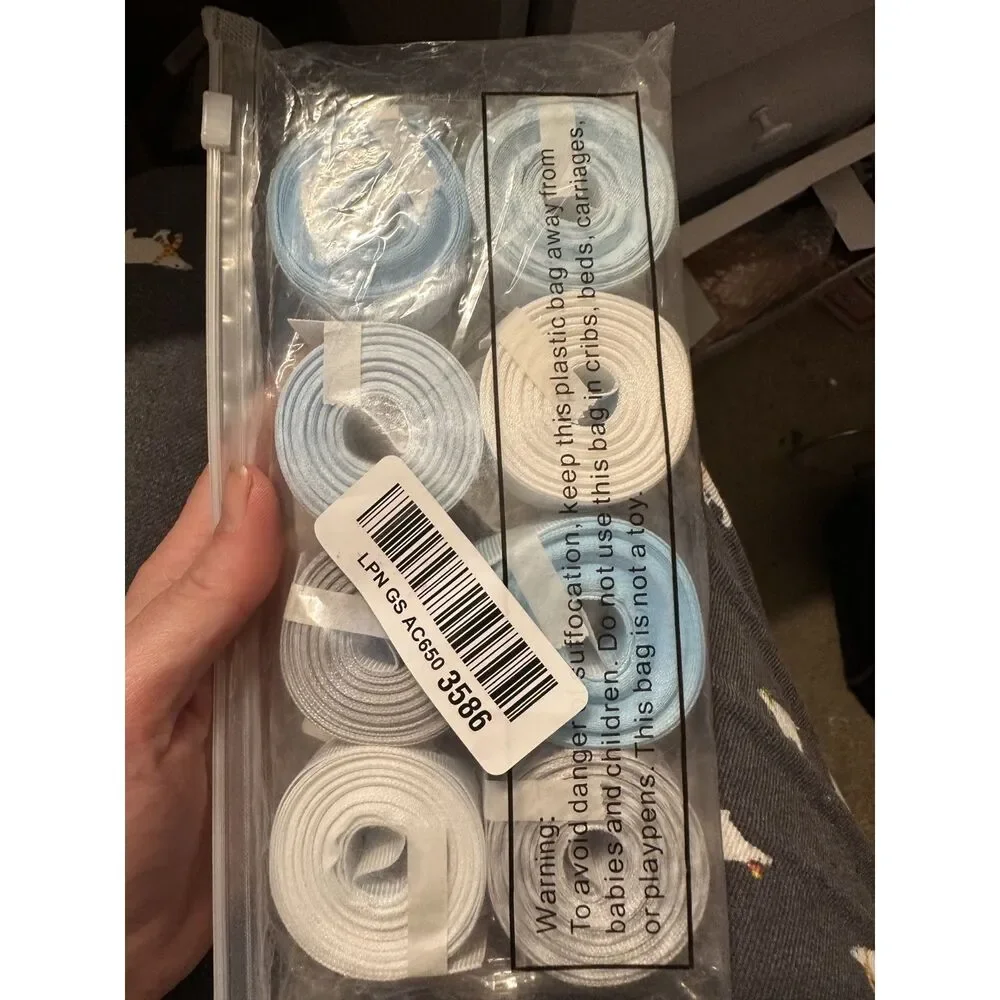 8 Roll Baby Elephant Grosgrain Ribbon 7/8 Inch Blue Baby Shower Footprint 40 Yd